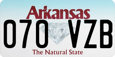 AR license plate 070VZB