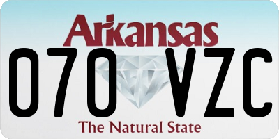 AR license plate 070VZC