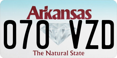 AR license plate 070VZD