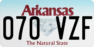 AR license plate 070VZF