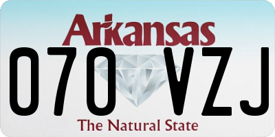 AR license plate 070VZJ