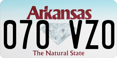 AR license plate 070VZO