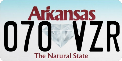 AR license plate 070VZR