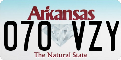 AR license plate 070VZY