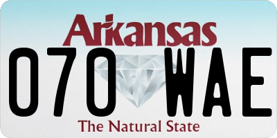 AR license plate 070WAE