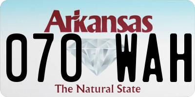 AR license plate 070WAH