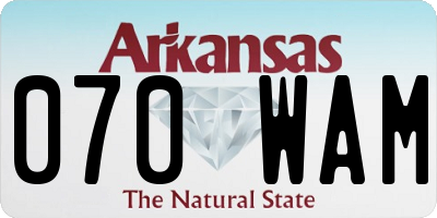 AR license plate 070WAM