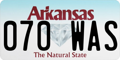 AR license plate 070WAS