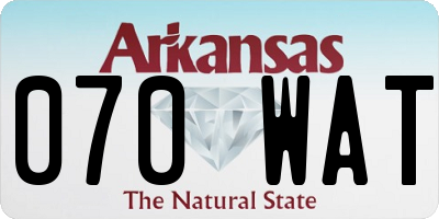 AR license plate 070WAT