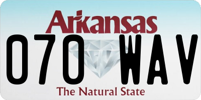 AR license plate 070WAV
