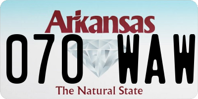 AR license plate 070WAW