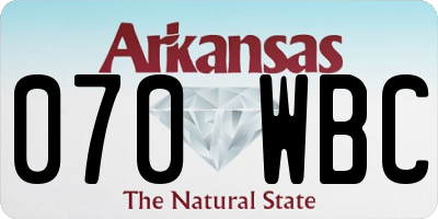 AR license plate 070WBC
