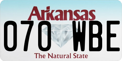 AR license plate 070WBE