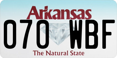 AR license plate 070WBF