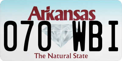 AR license plate 070WBI