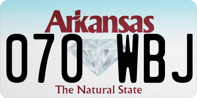 AR license plate 070WBJ
