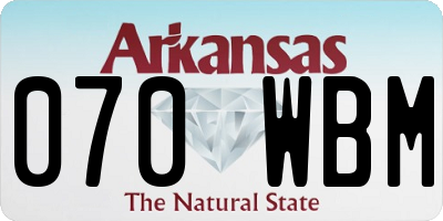 AR license plate 070WBM