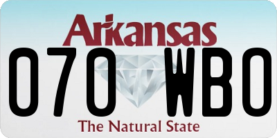 AR license plate 070WBO