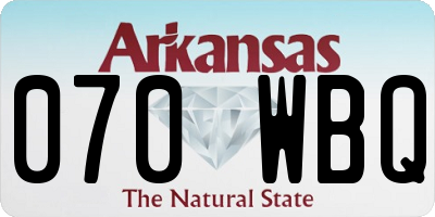 AR license plate 070WBQ