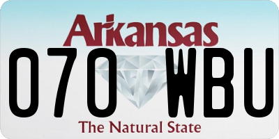 AR license plate 070WBU