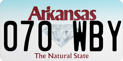 AR license plate 070WBY