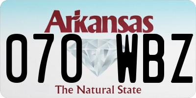 AR license plate 070WBZ