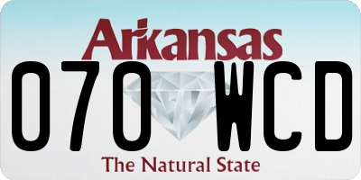 AR license plate 070WCD