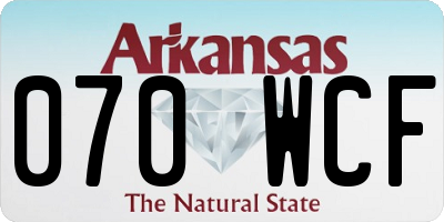 AR license plate 070WCF