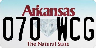 AR license plate 070WCG