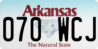 AR license plate 070WCJ