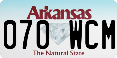 AR license plate 070WCM
