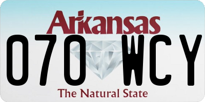 AR license plate 070WCY