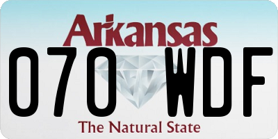 AR license plate 070WDF