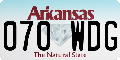 AR license plate 070WDG
