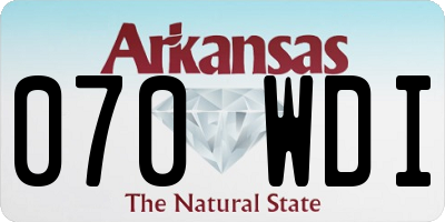 AR license plate 070WDI