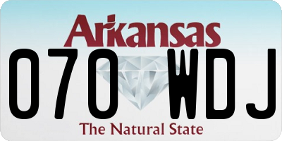 AR license plate 070WDJ