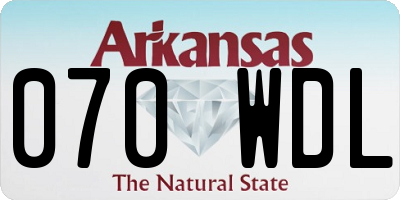 AR license plate 070WDL