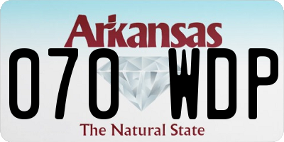 AR license plate 070WDP
