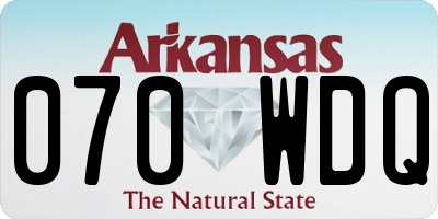 AR license plate 070WDQ