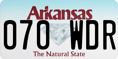 AR license plate 070WDR