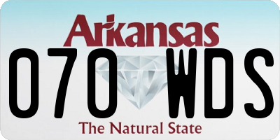 AR license plate 070WDS