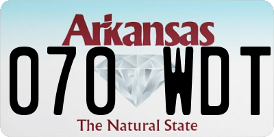 AR license plate 070WDT