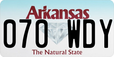 AR license plate 070WDY