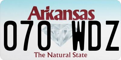 AR license plate 070WDZ