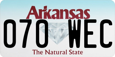 AR license plate 070WEC