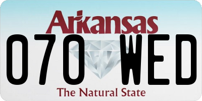 AR license plate 070WED