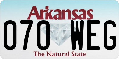 AR license plate 070WEG