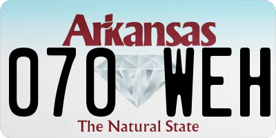 AR license plate 070WEH