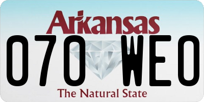 AR license plate 070WEO