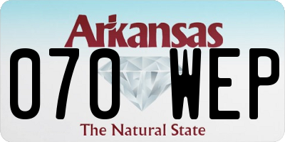 AR license plate 070WEP